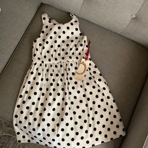 Black and white polka dot dress